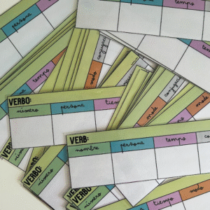 TARJETAS ANÁLISIS DE VERBOS