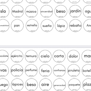 CÍRCULOS RULETA SUSTANTIVOS