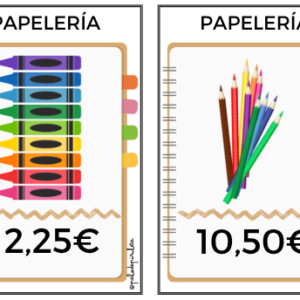 TARJETAS TIENDAS  PAPELERÍA