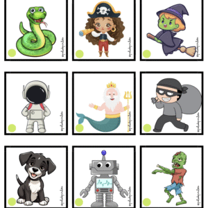 TARJETAS CUENTOS PERSONAJES
