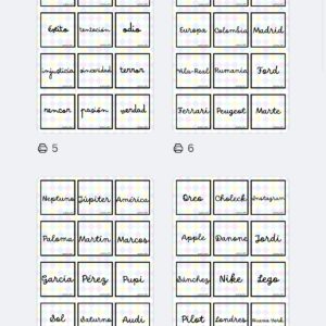 TARJETAS SUSTANTIVOS