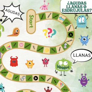 TABLERO JUEGO CLASIFICACIÓN AGUDAS, LLANAS Y ESDRÚJULAS