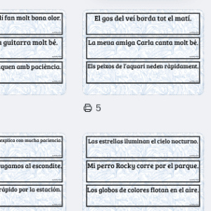 TARJETAS ORACIONES