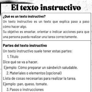 TEXTO INSTRUCTIVO