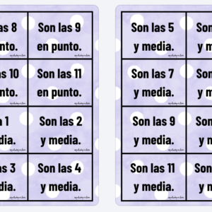 TARJETAS HORAS