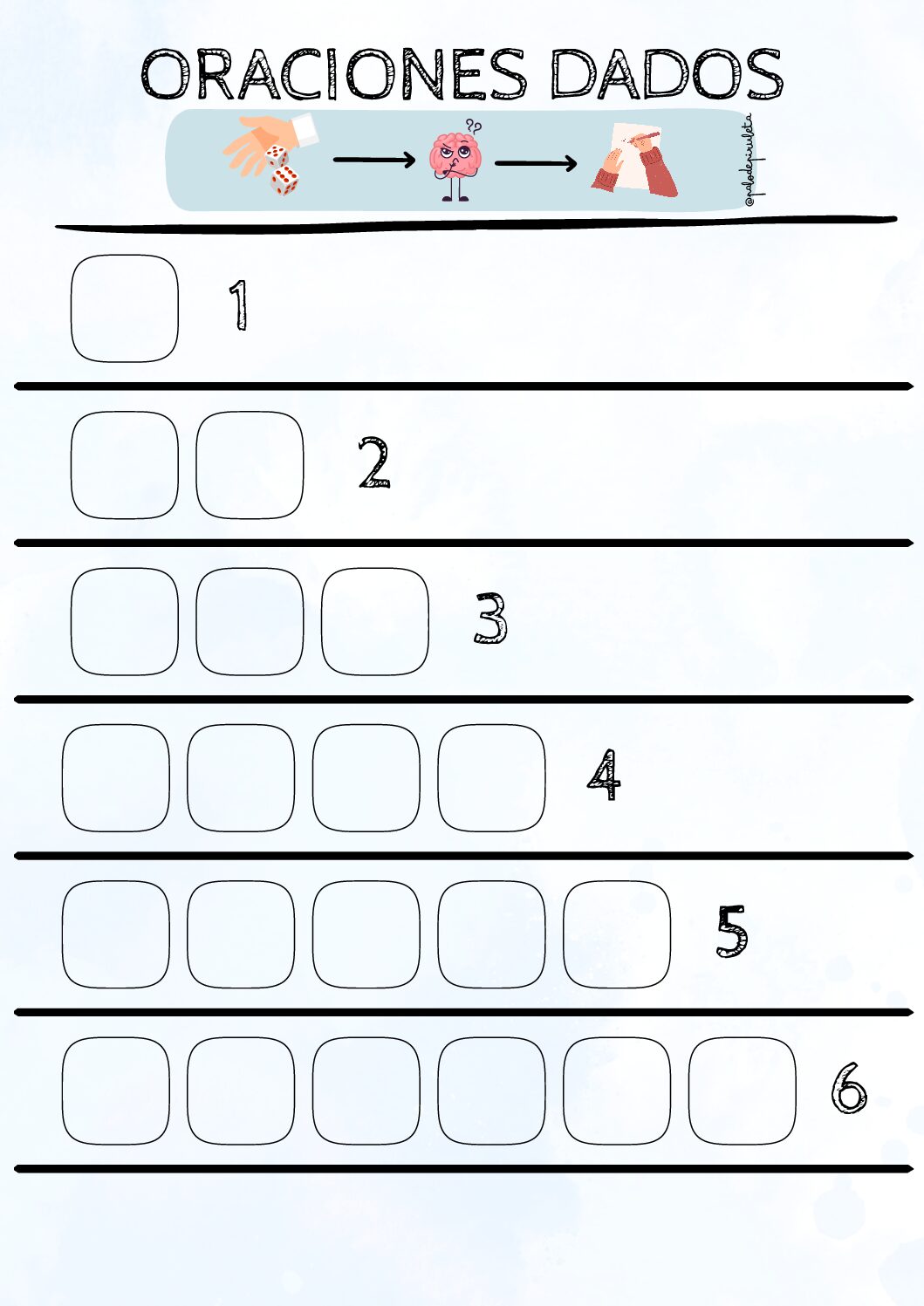 PLANTILLA DADOS ORACIONES
