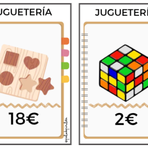 TARJETAS TIENDAS JUGUETERÍA