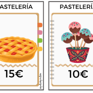 TARJETAS TIENDAS TIENDA DE PASTELERÍA